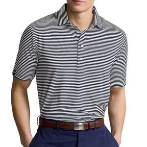 RLX Ralph Lauren Men's Classic Fit Performance Striped Polo Shirt Medium